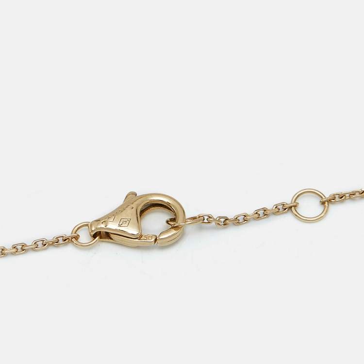 Pre Owned Cartier Amulette De Cartier  Diamond, Lapis Lazuli 18k Yellow Gold XS Model Bracelet