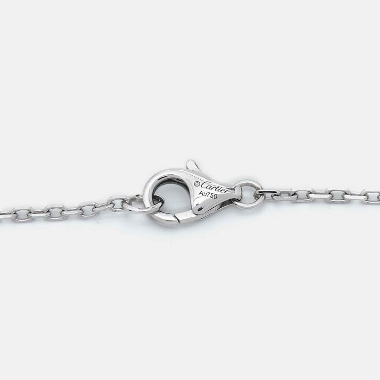 Pre Owned Cartier Love Diamond 18k White Gold Necklace