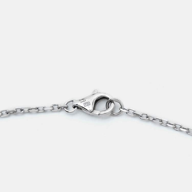 Pre Owned Cartier Love Diamond 18k White Gold Necklace