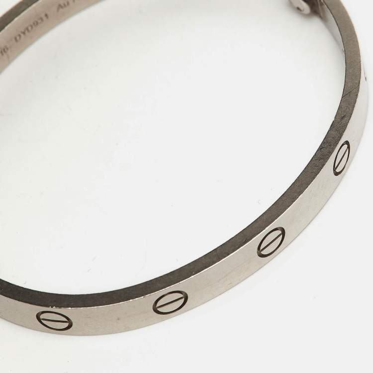 Pre Owned Cartier Love 18k White Gold Bracelet 16