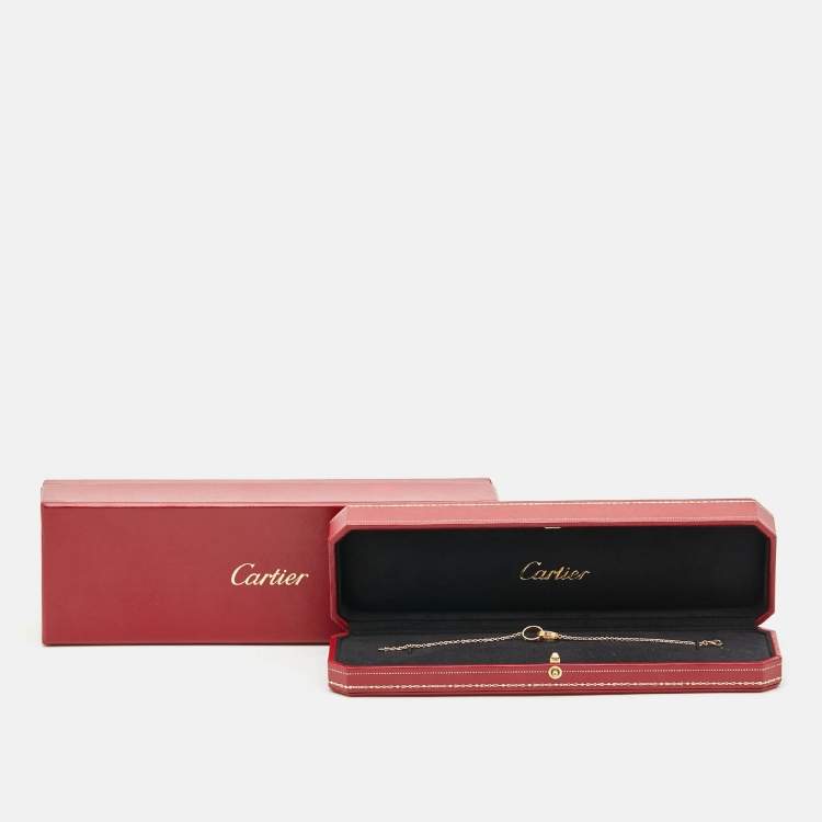 Pre Owned Cartier Love Interlocking Loops 18k Yellow Gold Bracelet