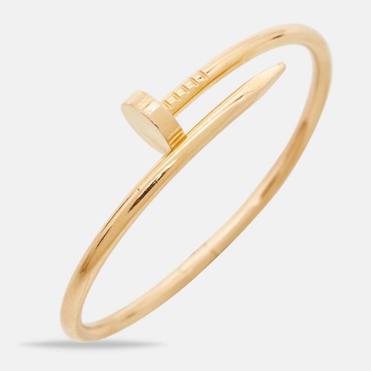 Pre Owned Cartier Juste Un Clou Classic Model 18k Rose Gold Bracelet 17