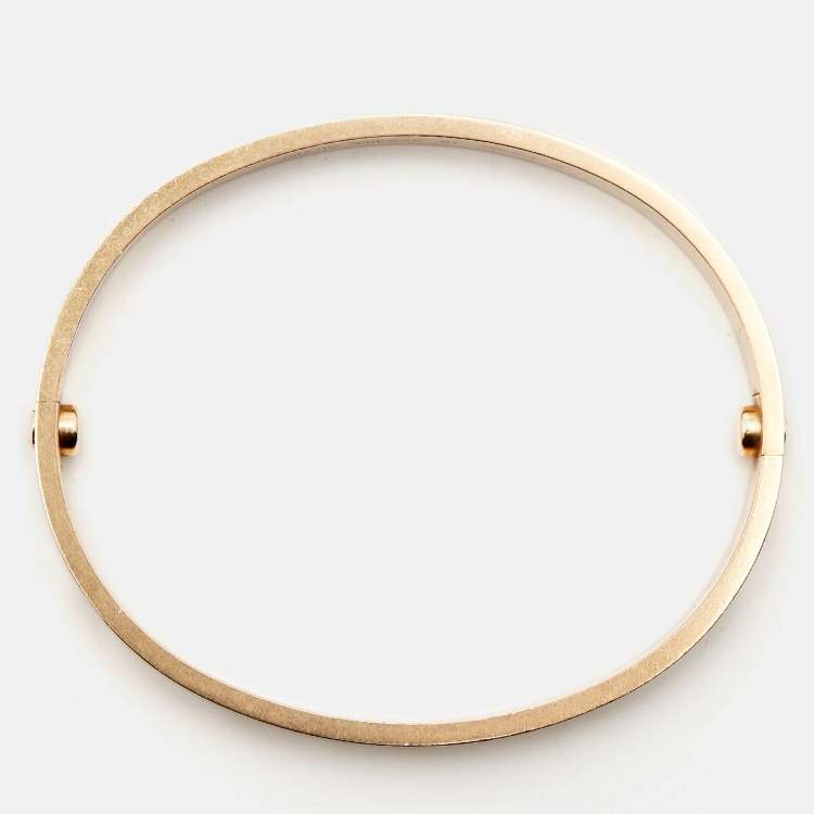 Pre Owned Cartier Love 18k Rose Gold Bracelet 18