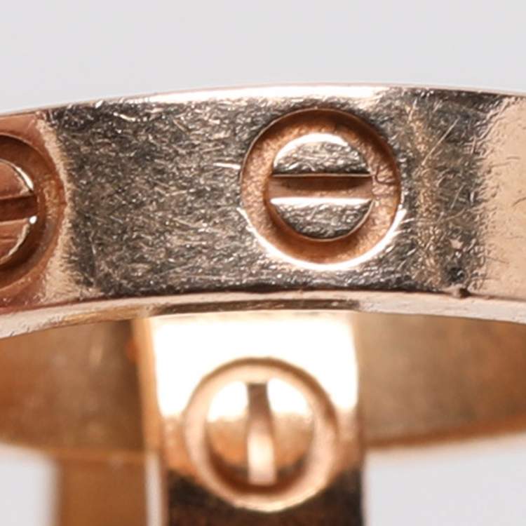 Pre Owned Cartier Love Interlocking Loops 18k Rose Gold Bracelet