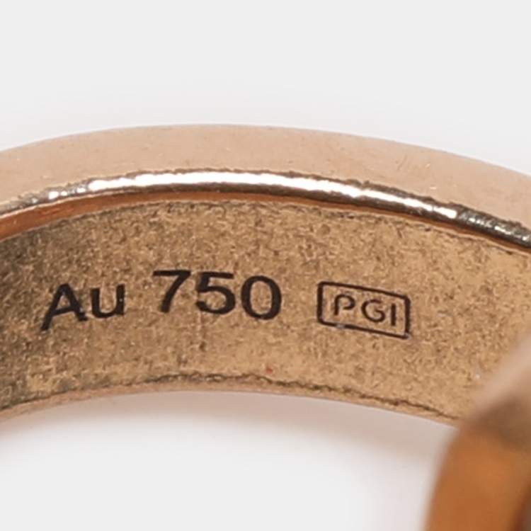 Pre Owned Cartier Love Interlocking Loops 18k Rose Gold Bracelet