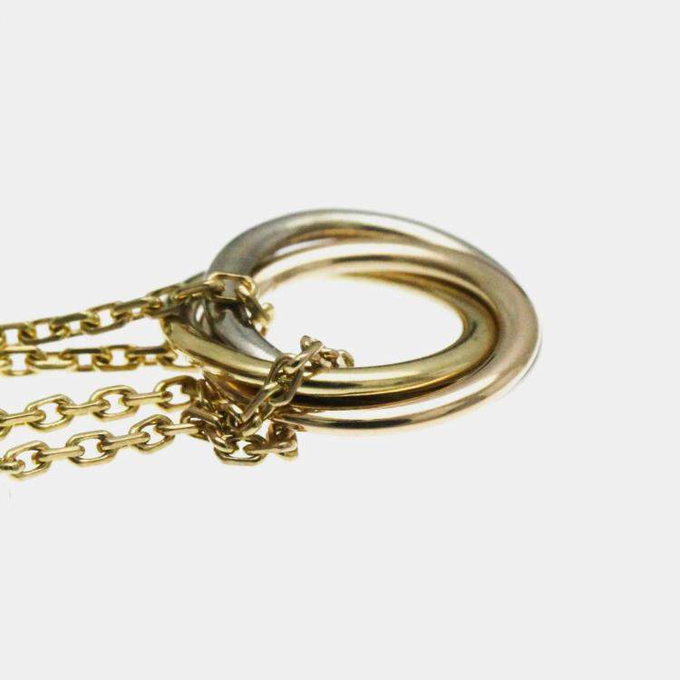 Pre Owned Cartier 18K Yellow Gold, Rose Gold, White Gold Trinity Bracelet