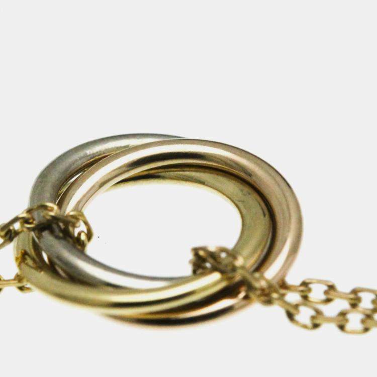 Pre Owned Cartier 18K Yellow Gold, Rose Gold, White Gold Trinity Bracelet