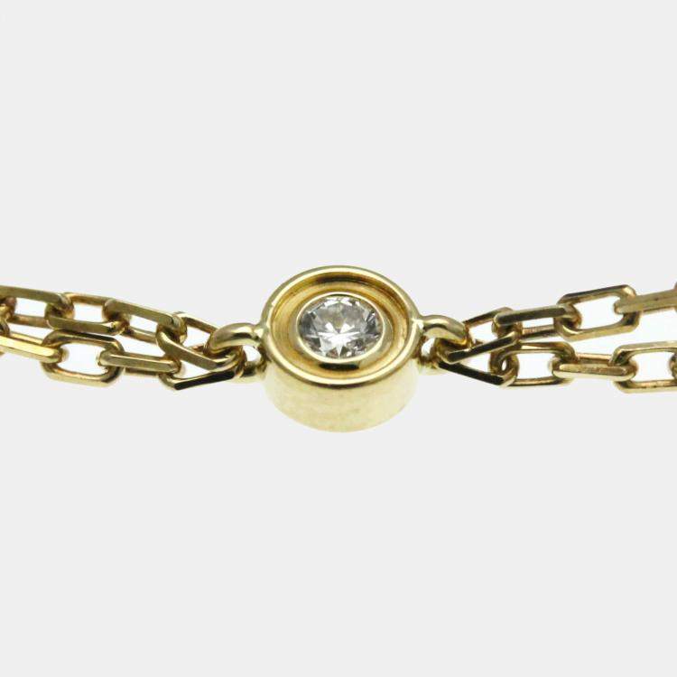 Pre Owned Cartier 18K Yellow Gold and Diamond Love Pendant Necklace