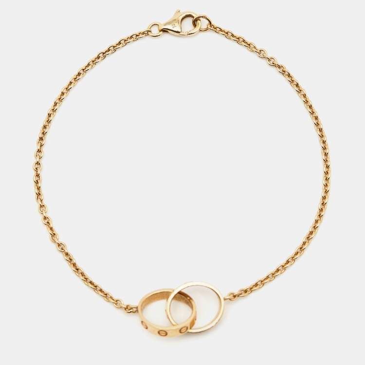 مملوكة مسبقًا Cartier Love Interlocking Loops 18k Yellow Gold Bracelet