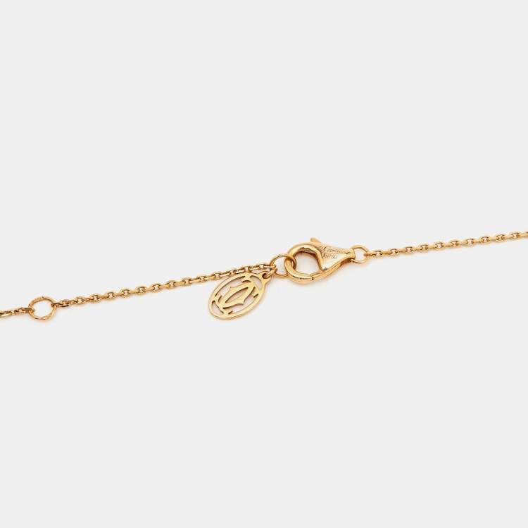 Pre Owned Cartier d'Amour Diamond 18k Rose Gold XS Model Necklace