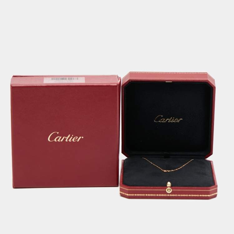 Pre Owned Cartier  d'Amour Pink Sapphire 18k Rose Gold Necklace