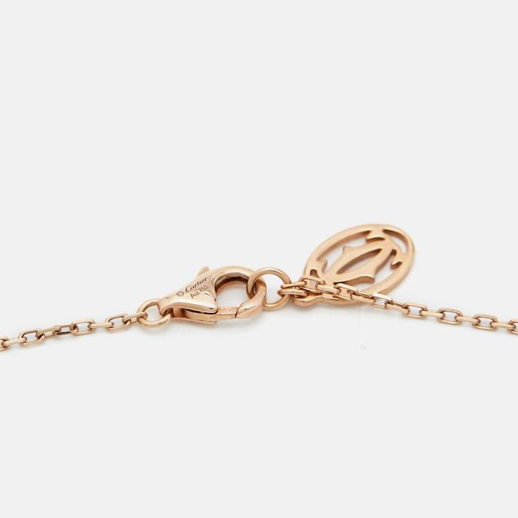 Pre Owned Cartier  d'Amour Pink Sapphire 18k Rose Gold Necklace