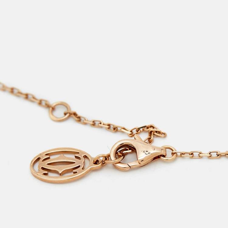 Pre Owned Cartier  d'Amour Pink Sapphire 18k Rose Gold Necklace