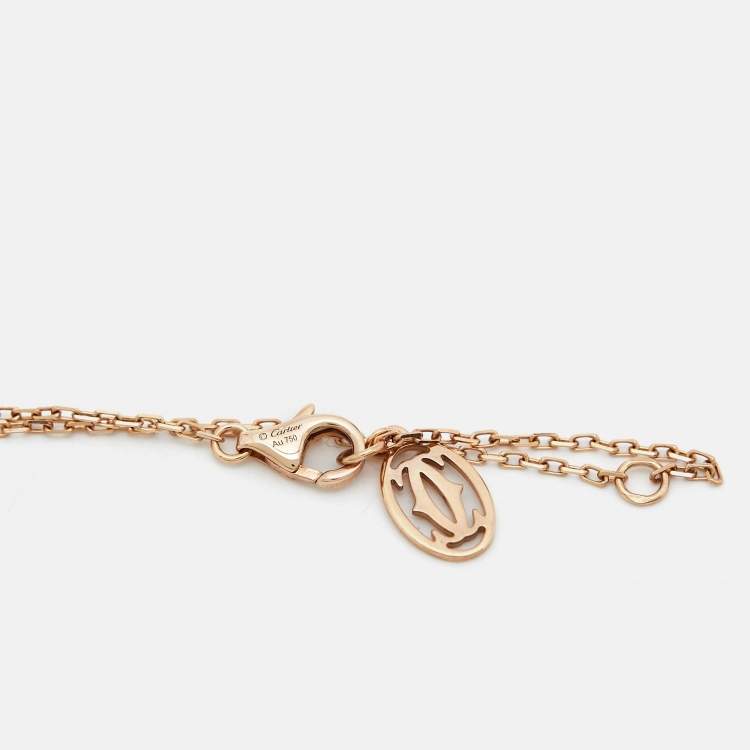 Pre Owned Cartier  d'Amour Pink Sapphire 18k Rose Gold Necklace