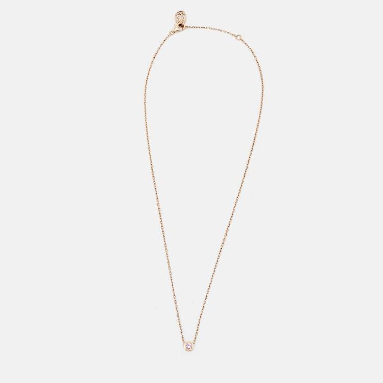Pre Owned Cartier  d'Amour Pink Sapphire 18k Rose Gold Necklace