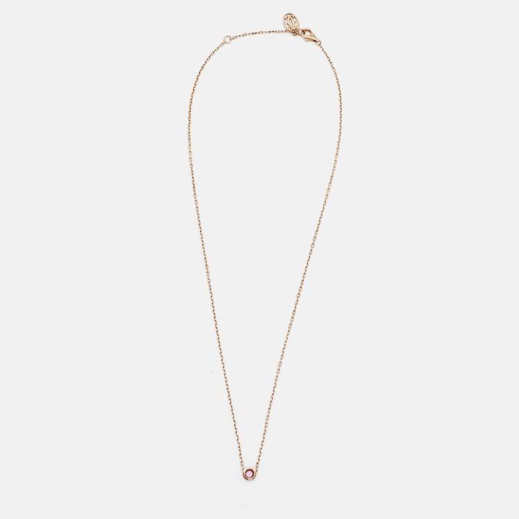 Pre Owned Cartier  d'Amour Pink Sapphire 18k Rose Gold Necklace