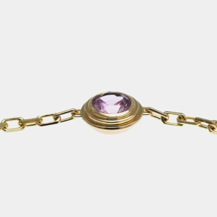 Pre Owned Cartier 18K Pink Gold D'amour Pink Sapphire Bracelet