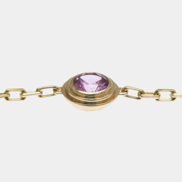 Pre Owned Cartier 18K Pink Gold D'amour Pink Sapphire Bracelet