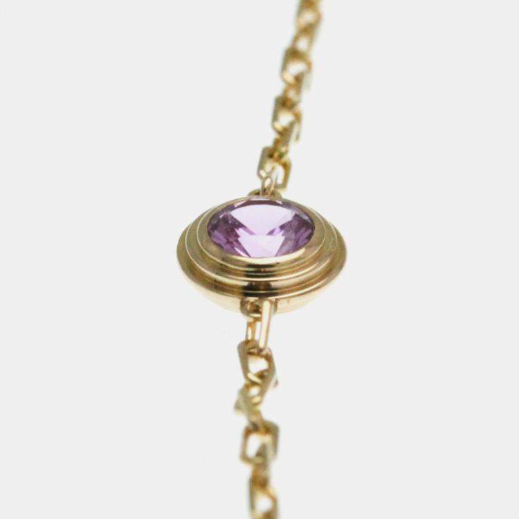 Pre Owned Cartier 18K Pink Gold D'amour Pink Sapphire Bracelet
