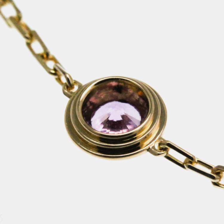 Pre Owned Cartier 18K Pink Gold D'amour Pink Sapphire Bracelet