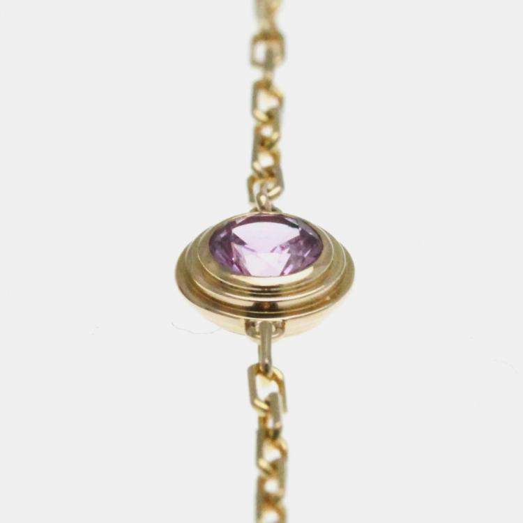 Pre Owned Cartier 18K Pink Gold D'amour Pink Sapphire Bracelet