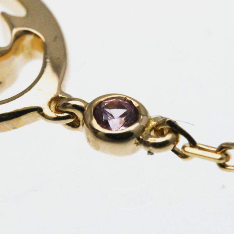 Pre Owned Cartier 18K Rose Gold Bracelet Logo Double C de Cartier Sapphire Bracelet