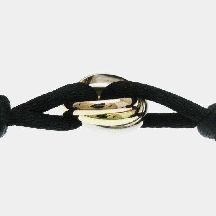 Pre Owned Cartier 18K Yellow Gold, Rose Gold, White Gold Trinity Chord Bracelets