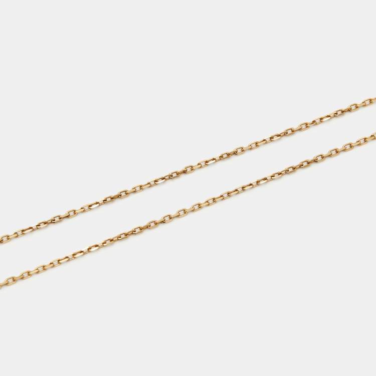 Pre Owned Cartier Amulette De Cartier Lapis Lazuli Diamond 18k Yellow Gold Small Model Necklace
