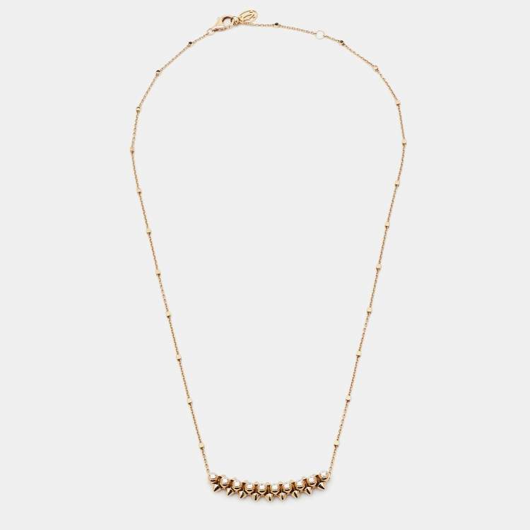 Pre Owned Cartier Clash de Cartier Diamonds 18k Rose Gold Necklace