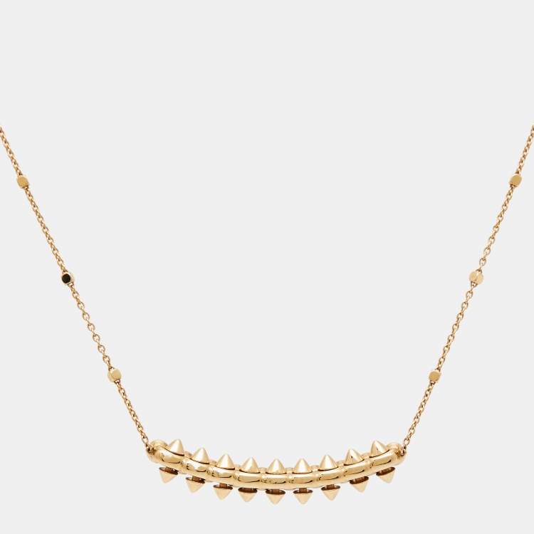 Pre Owned Cartier Clash de Cartier Diamonds 18k Rose Gold Necklace