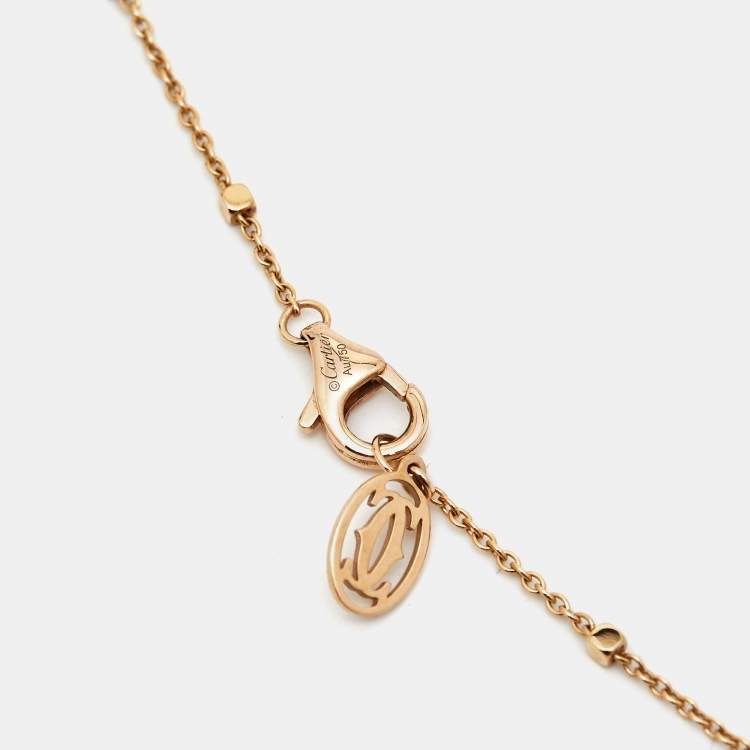 Pre Owned Cartier Clash de Cartier Diamonds 18k Rose Gold Necklace