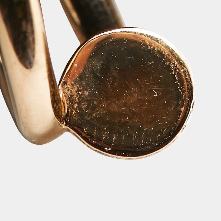 Pre Owned Cartier Juste Un Clou Diamonds 18k Rose Gold Ring Size 50