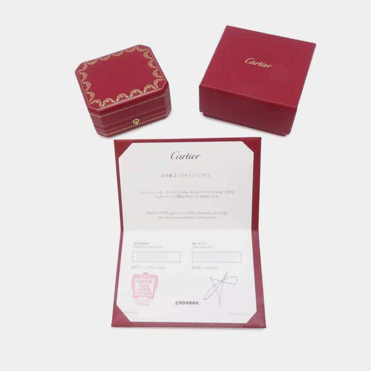 Pre Owned Cartier 18K White, Yellow, Rose Gold Trinity Earrings