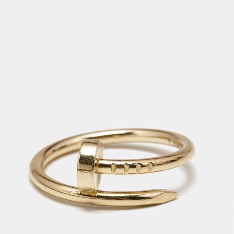 Pre Owned Cartier Juste Un Clou 18k Yellow Gold Small Model Ring Size 49