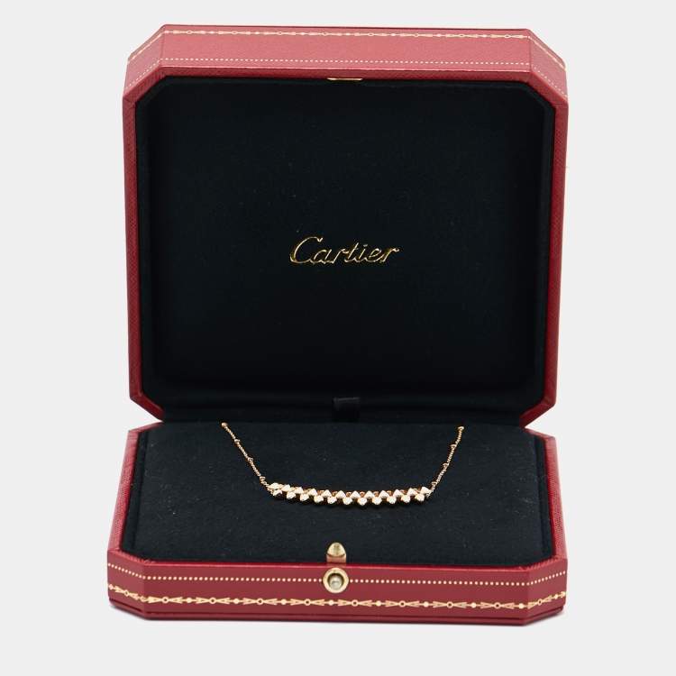 Pre Owned Cartier Clash de Cartier 18k Rose Gold Medium Model Necklace