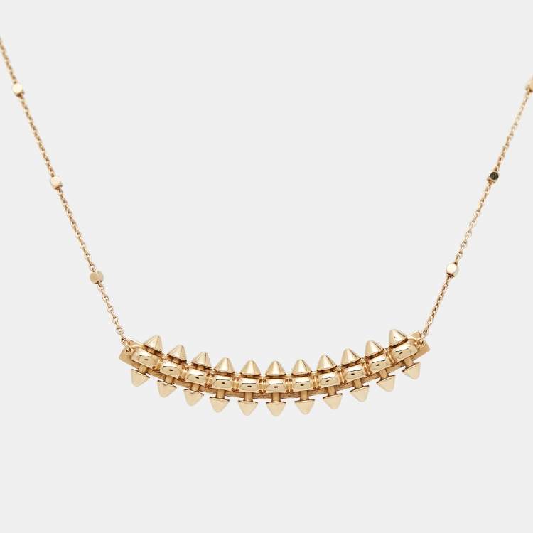 Pre Owned Cartier Clash de Cartier 18k Rose Gold Medium Model Necklace