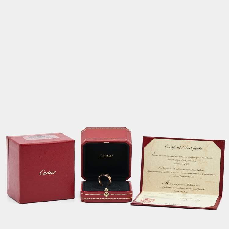 Pre Owned Cartier Love 18k Rose Gold Ring Size 51