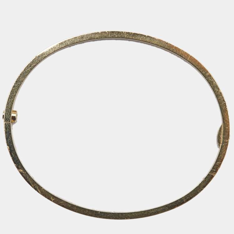 Pre Owned Cartier Love 18k Yellow Gold Small Model Bracelet 17