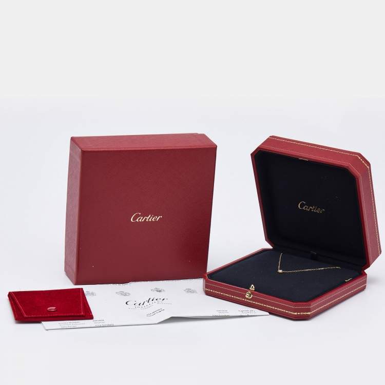 Pre Owned Cartier  d'Amour Diamond 18k Yellow Gold Large Model Necklace