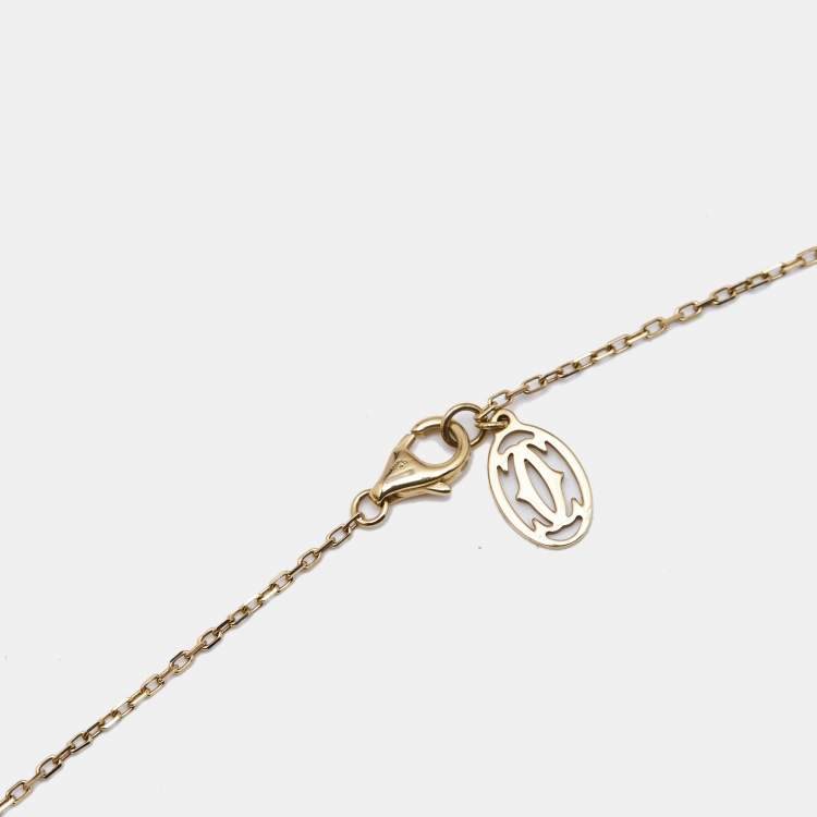 Pre Owned Cartier  d'Amour Diamond 18k Yellow Gold Large Model Necklace