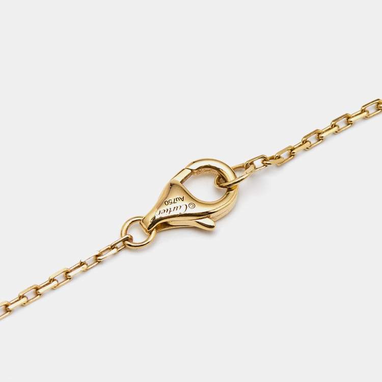 Pre Owned Cartier Juste Un Clou Diamonds 18k Yellow Gold Necklace
