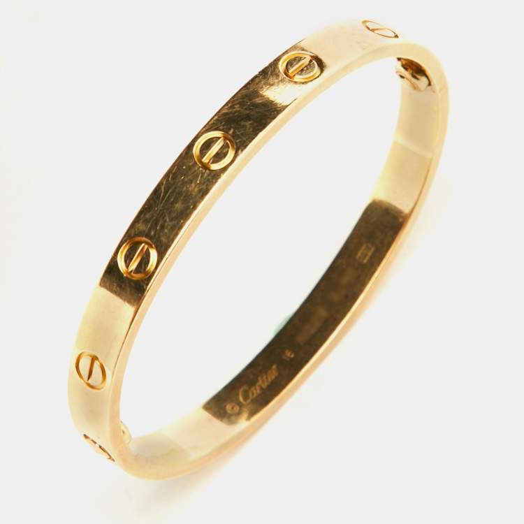 Pre Owned Cartier Love 18k Yellow Gold Bracelet 16 