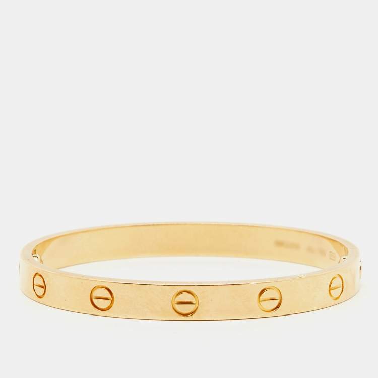 Pre Owned Cartier Love 18k Yellow Gold Bracelet 16 