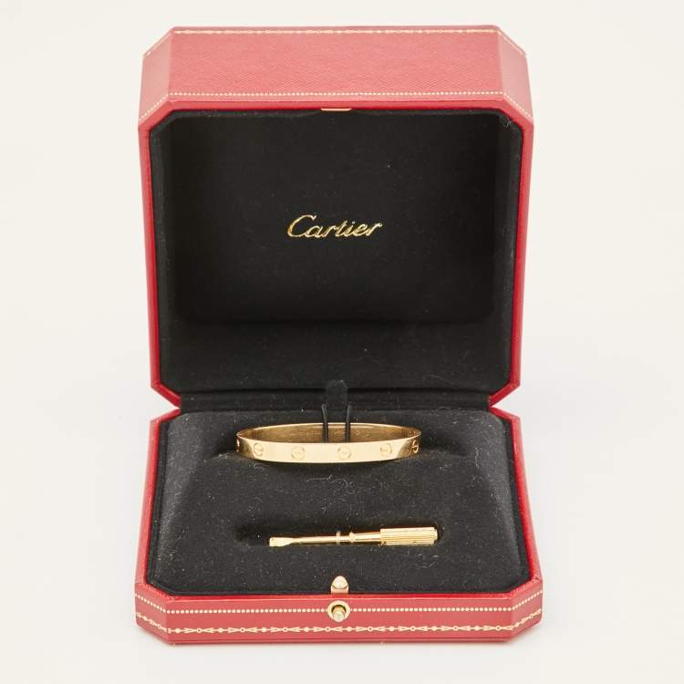 Pre Owned Cartier Love 18k Yellow Gold Bracelet 16 