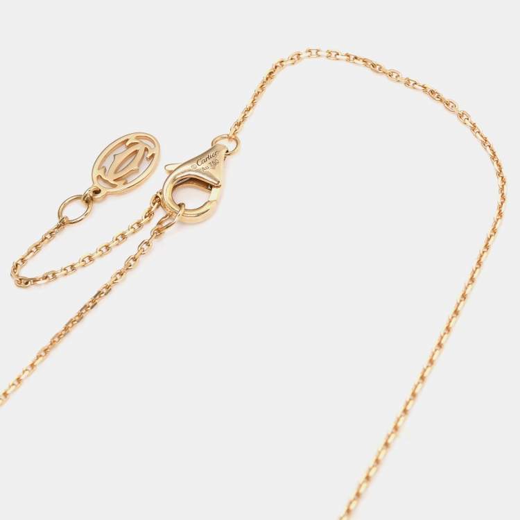 Pre Owned Cartier D'Amour Diamond 18K Yellow Gold XS Model Necklace