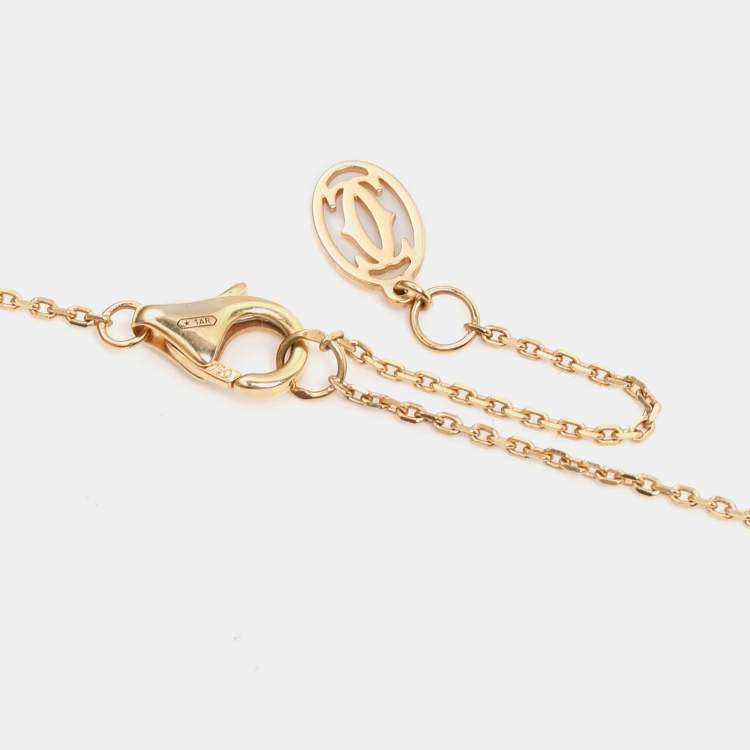 Pre Owned Cartier D'Amour Diamond 18K Yellow Gold XS Model Necklace