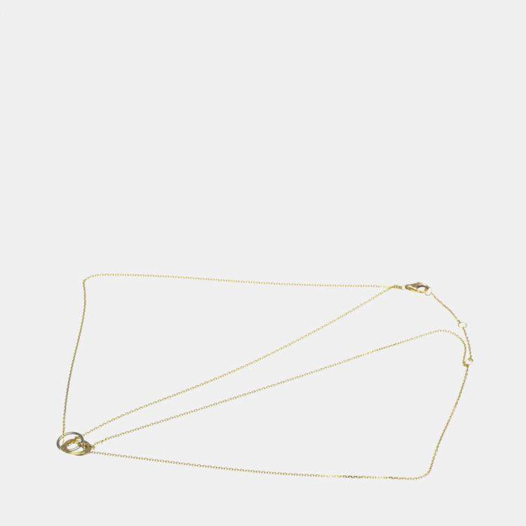 Pre Owned Cartier 18K Pink White Yellow Gold Trinity Pendant Necklace