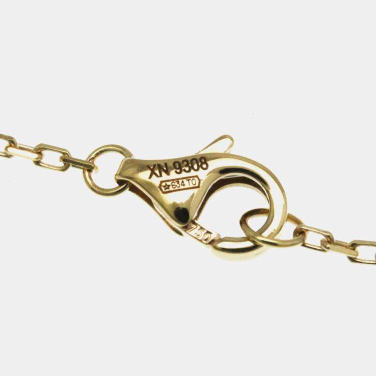 Pre Owned Cartier 18K Yellow, Rose, White Gold Trinity Pink Sapphire Necklace