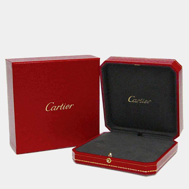 Pre Owned Cartier 18K Yellow, Rose, White Gold Trinity Pink Sapphire Necklace