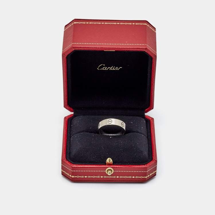 Pre Owned Cartier Love 18k White Gold Ring Size 61